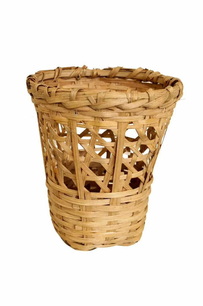 Traditional Decortaive Nepali Bamboo Doko Carrying & Storage Basket
