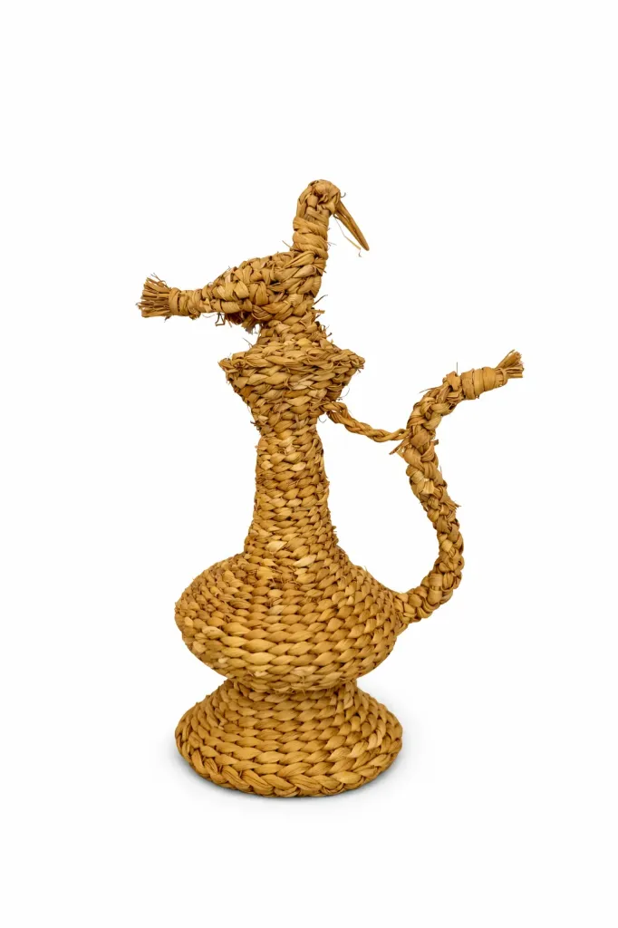 Decorative Rice Straw Karuwa – Traditional Nepali Vessel Ornament
