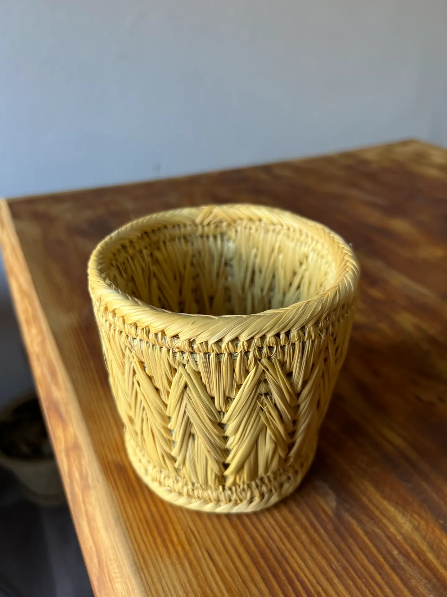 [KAS014] Handmade  reed & wild grass  Pen Holder & Desk Organizer